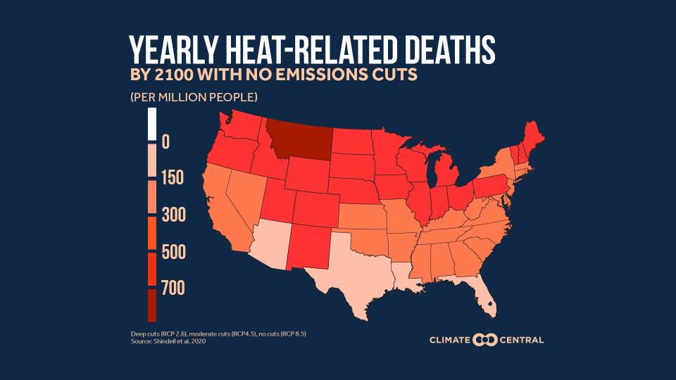 "Older people can get into serious danger, as heat and dehydration stress bodies already challenged by age and chronic medical conditions or made more vulnerable by certain medications," said a Climate Central report.