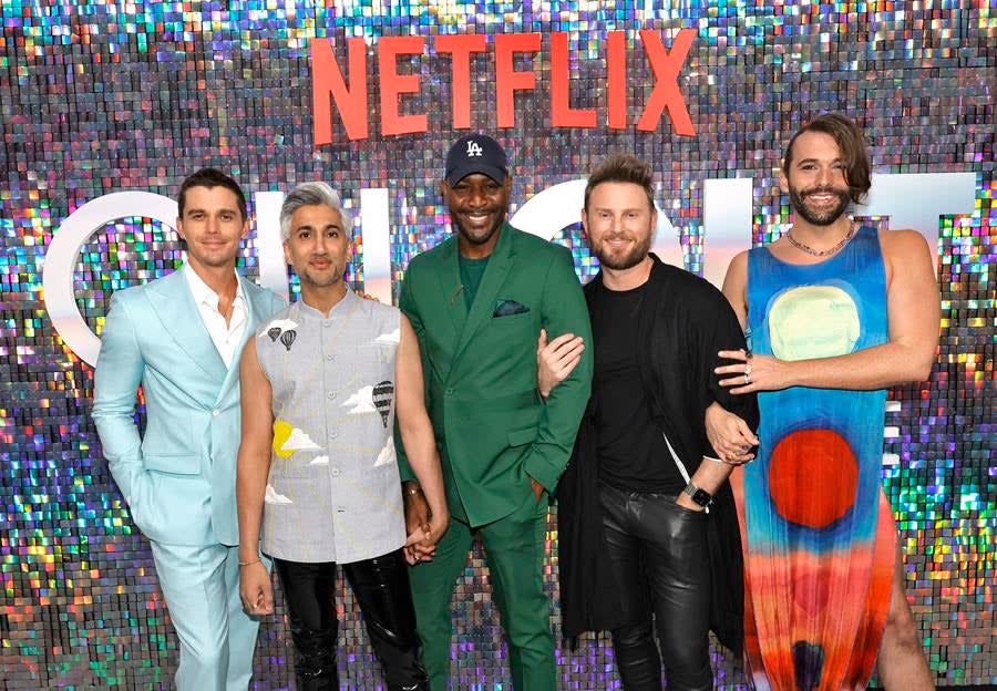 The Queer Eye Fab 5 at Netflix All Out: A Night of Pride Celebration in West Hollywood. (Hunter Abrams, Getty for Netflix)