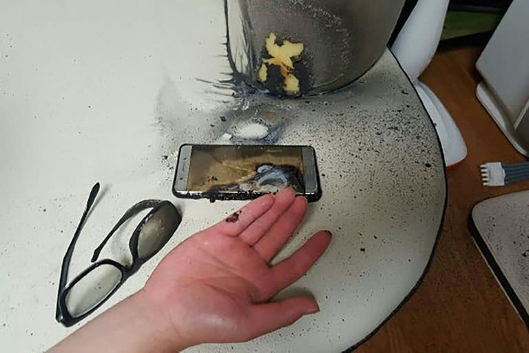 Images of charred Samsung Galaxy Note 7 phones flooded social media