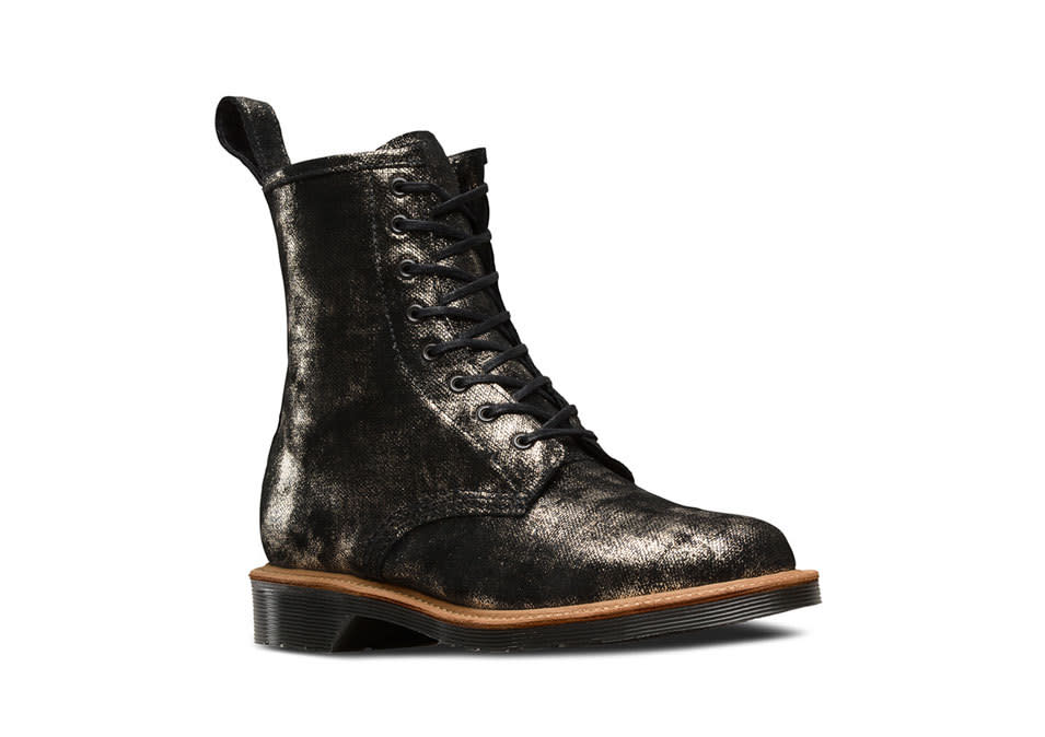 Dr.Martens 1460 Antique Suede in Gold, $350, drmartens.com