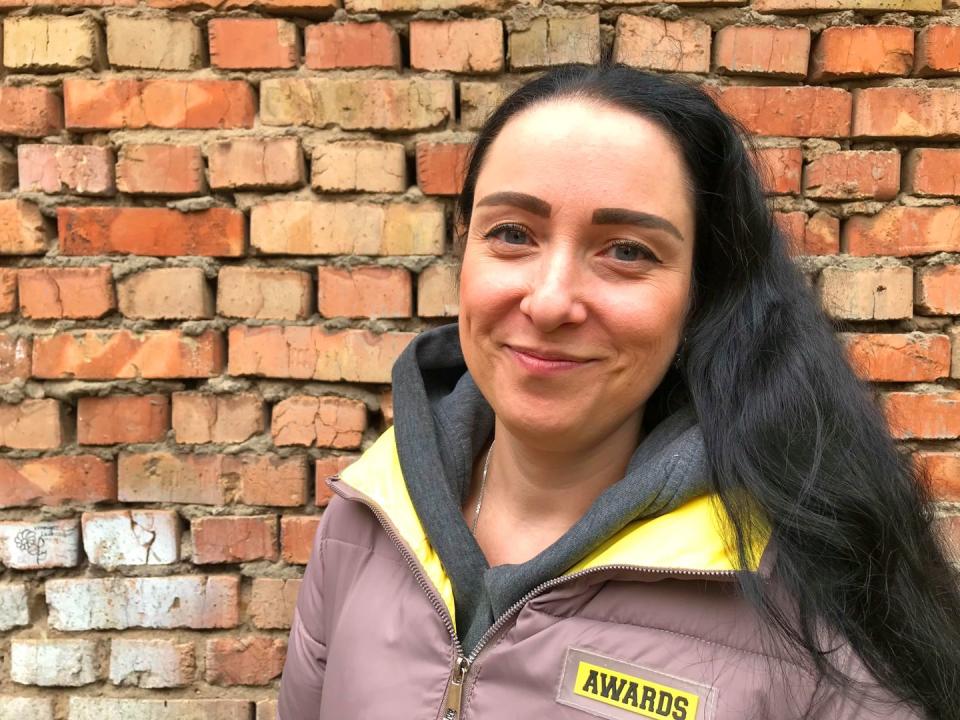 local and international volunteers support the resistance against the russian military in ukraine oleksandra blintsova, a volunteer for heroes for ukraine