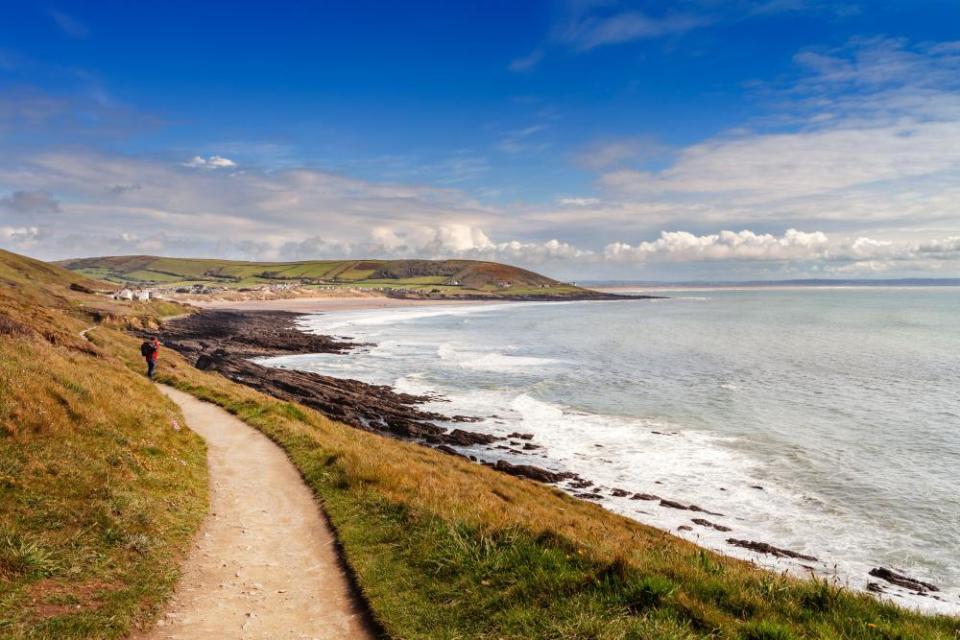 Surfy vibes at Croyde, Devon, on the South West Coast Path