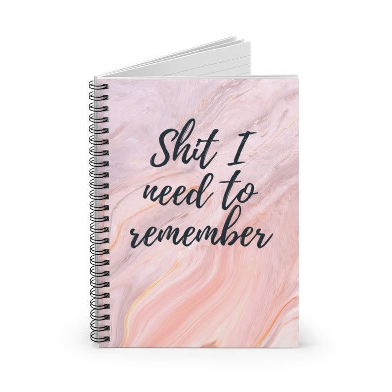 20) Sh*t I Need to Remember Spiral Notebook