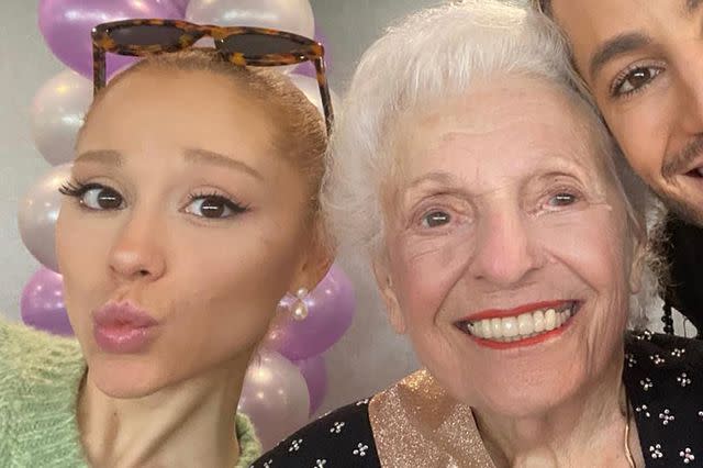 <p>Frankie James Grande/Instagram</p> Ariana Grande and her Nonna