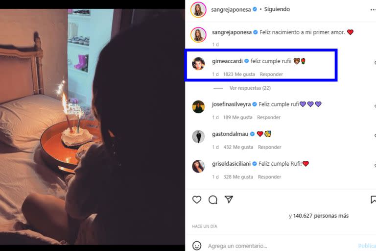 La China Suárez festejó el cumpleaños de su hija y Gimena Accardi le dejó un mensaje (Foto Instagram @sangrejaponesa)