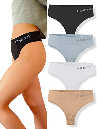 FINETOO Seamless Underwear for Women High Cut String Bikini