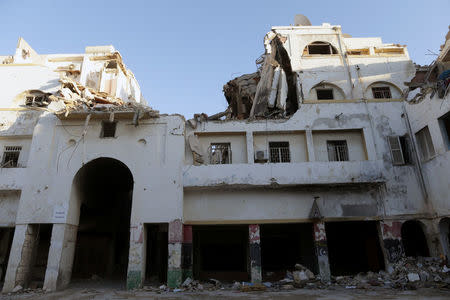 A historic building, that was ruined during a three-year conflict, is seen in Benghazi, Libya February 28, 2018. REUTERS/Esam Omran Al-Fetori