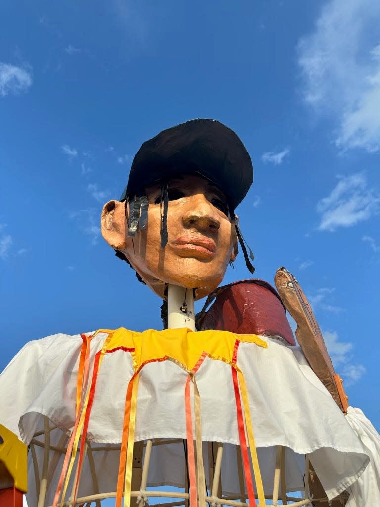 A group of artists with the Coalition of Immokalee Workers created the two-story tall Esperanza puppet that will be featured during this weekend's Farmworker Freedom Festival in Palm Beach.