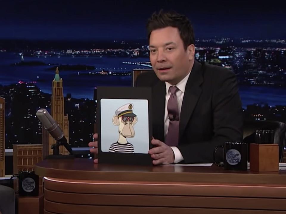 Jimmy Fallon shows off his Bored Ape NFT