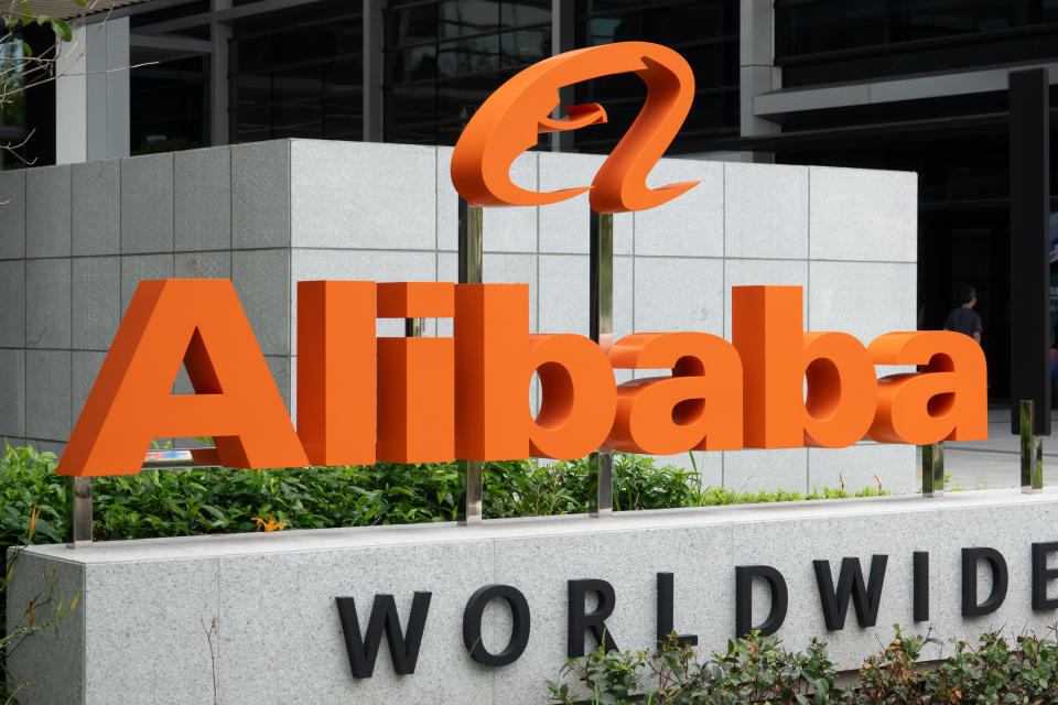 A view of the Alibaba headquarters campus in Shanghai, China, on September 12, 2024. Designed by renowned British architects, the building's open spaces blend into the city. (Photo by Costfoto/NurPhoto via Getty Images)