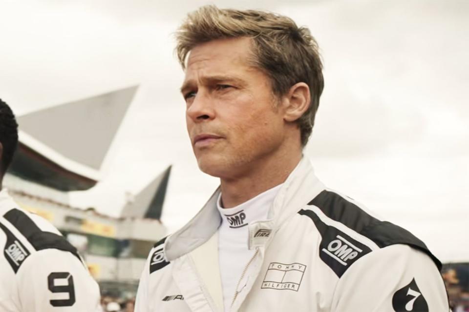 <p>Formula 1/Youtube</p> Brad Pitt in the upcoming film, 