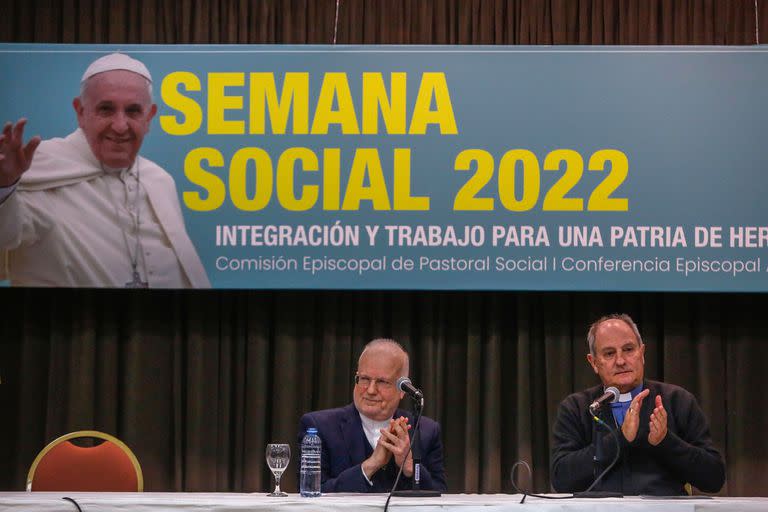 Monseñor Lugones, durante la última Semana Social organizada por la Comisión de Pastoral Social