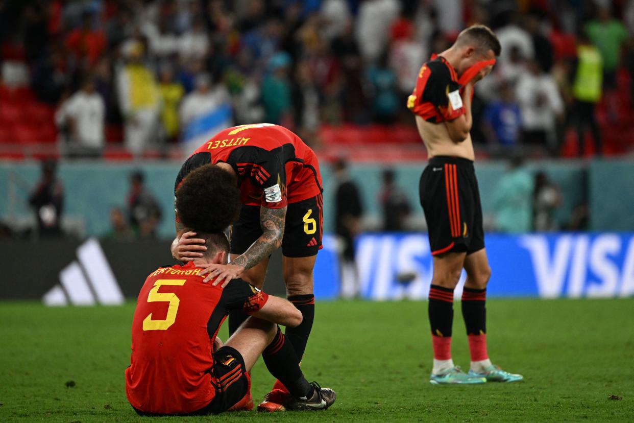 Bélgica quedó eliminada de Qatar 2022 al quedar en el tercer puesto del Grupo F (Foto:OZAN KOSE/AFP via Getty Images)