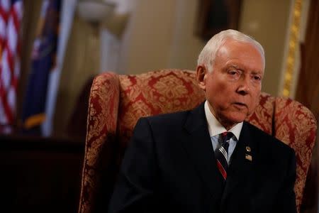 Senator Orrin Hatch (R-UT), Chairman of the Senate Finance Committee, is seen during an interview on Capitol Hill in Washington, DC, U.S. July 31, 2017. REUTERS/Aaron P. Bernstein