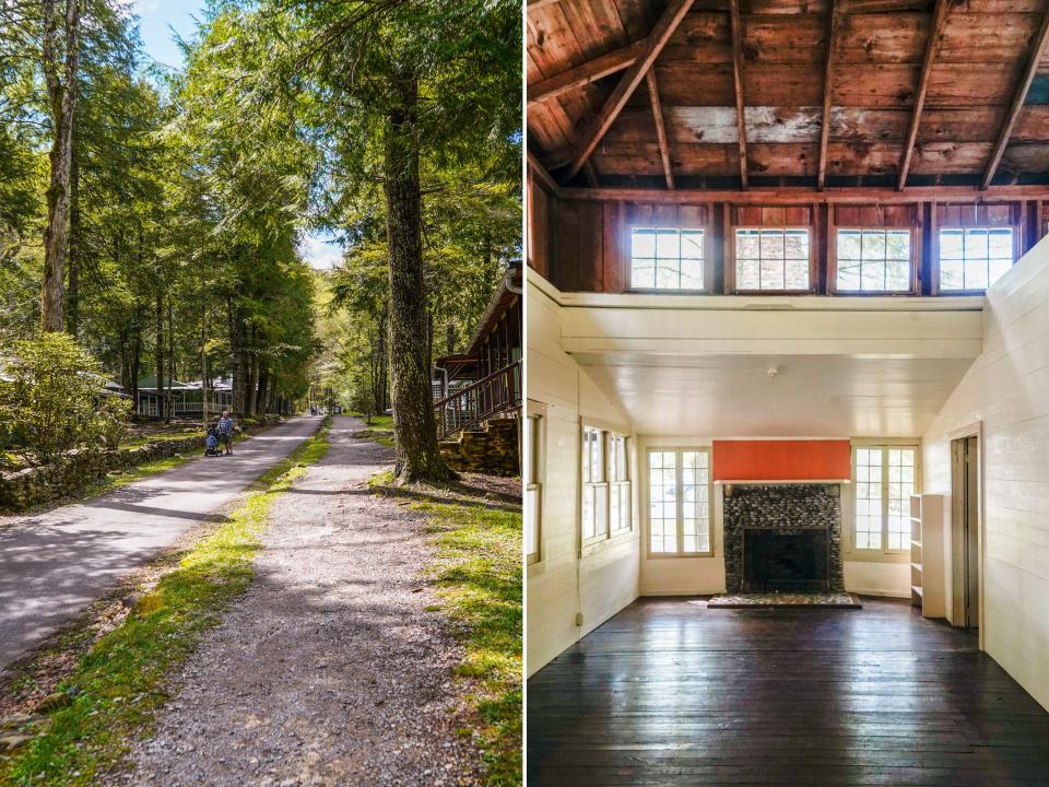 Cabins in the Elkmont Historic District.