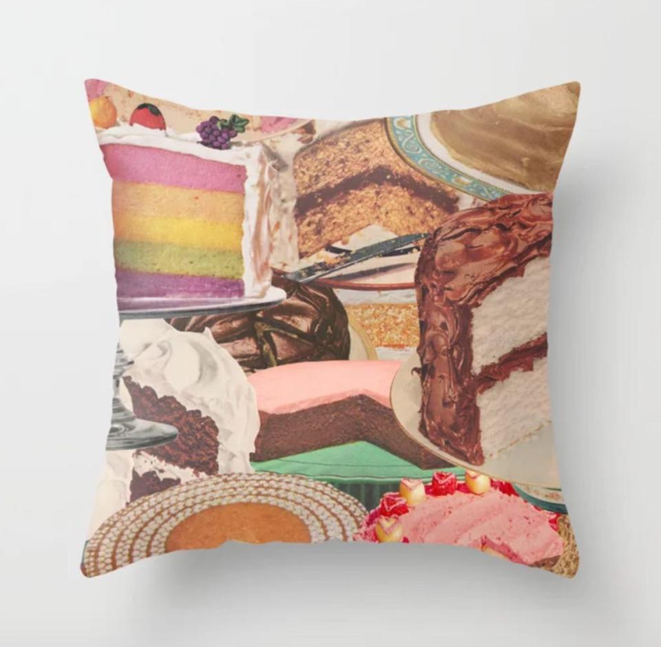For those days when you just want to cozy up with hot chocolate and everyone in the family to watch "The Crown," you can upgrade your throw pillows so they're much more within your current aesthetic. Plus, it never hurts to have a lot of plush pillows lying around. Society6's having a <a href="https://society6.com/s?q=throw+pillows&amp;context=throw%20pillows&amp;page=4" target="_blank" rel="noopener noreferrer"><strong>30% off sale for Cyber Monday on throw pillows</strong></a> like <strong><a href="https://fave.co/2CQv9zC" target="_blank" rel="noopener noreferrer">this colorful cake one</a></strong>, <a href="https://fave.co/2QktVoi" target="_blank" rel="noopener noreferrer"><strong>mugs</strong></a>, <a href="https://fave.co/2q5yJn3" target="_blank" rel="noopener noreferrer"><strong>pouches</strong></a> and <a href="https://fave.co/2q5yNDj" target="_blank" rel="noopener noreferrer"><strong>throw blankets</strong></a>.&nbsp;