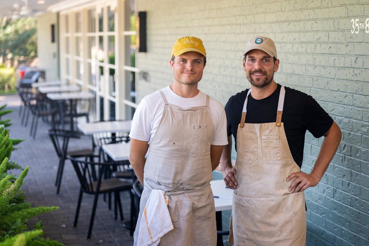 Townsend Smith, left, and Daniel Sorg are the owners of Allday Pizza at Flo's Wine Bar & Bottle Shop, and they have more locations planned.