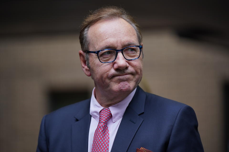 Actor Kevin Spacey outside Southwark Crown Court, London