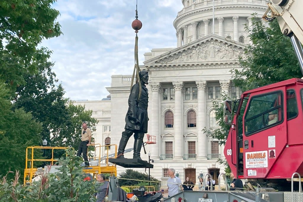 Racial Injustice Capitol Statues (Copyright 2021 The Associated Press. All rights reserved.)