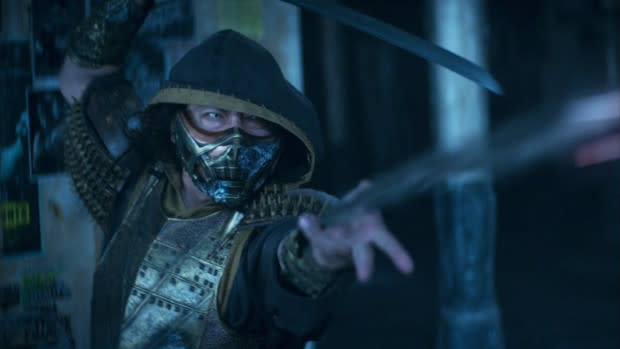 Hiroyuki Sanada as Hanzo Hasashi/Scorpion in "Mortal Kombat" (2021)<p>New Line Cinema</p>