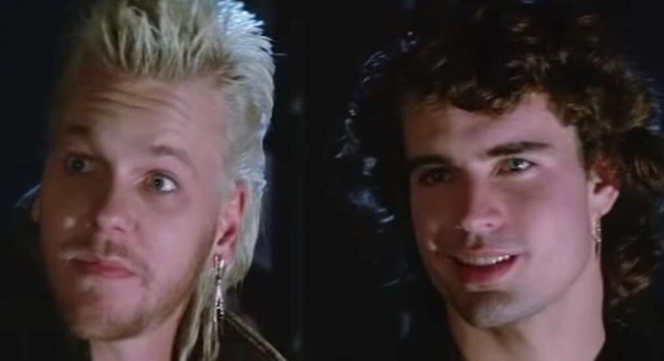 A rare moment in Lost Boys where David and Michael aren't at each other's throats (so to speak)