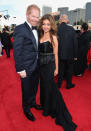 (L-R) Actors Jesse Tyler Ferguson and Sarah Hyland arrive at the 70th Annual Golden Globe Awards at the Beverly Hilton in Beverly Hills, CA on January 13, 2013.