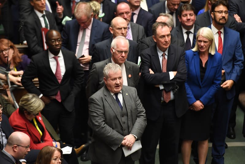 Scottish National Party's Ian Blackford is seen at the House of Commons in London