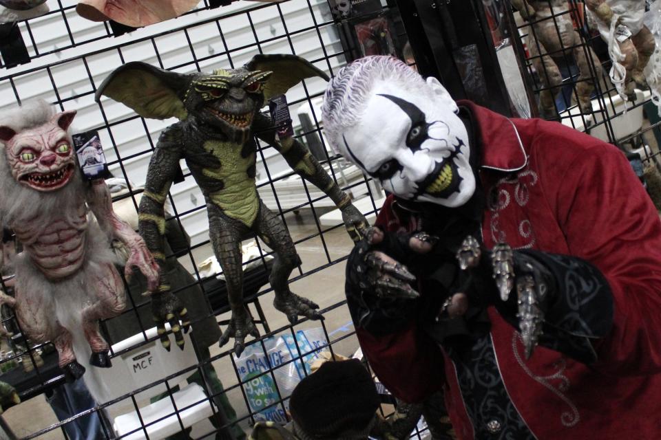 Justin Damman of Crypt Keepers Halloween Emporium of Sterling Heights was one of the vendors featured this past weekend at the Michigan Oddities and Horror Fest. "We offer more than 400 masks at our store," Damman said.