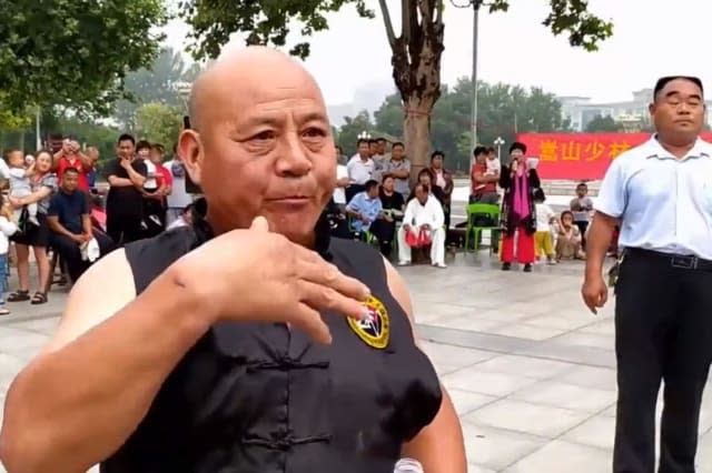 Chinese man shows off incredible kung fu skills by eating glass and nails