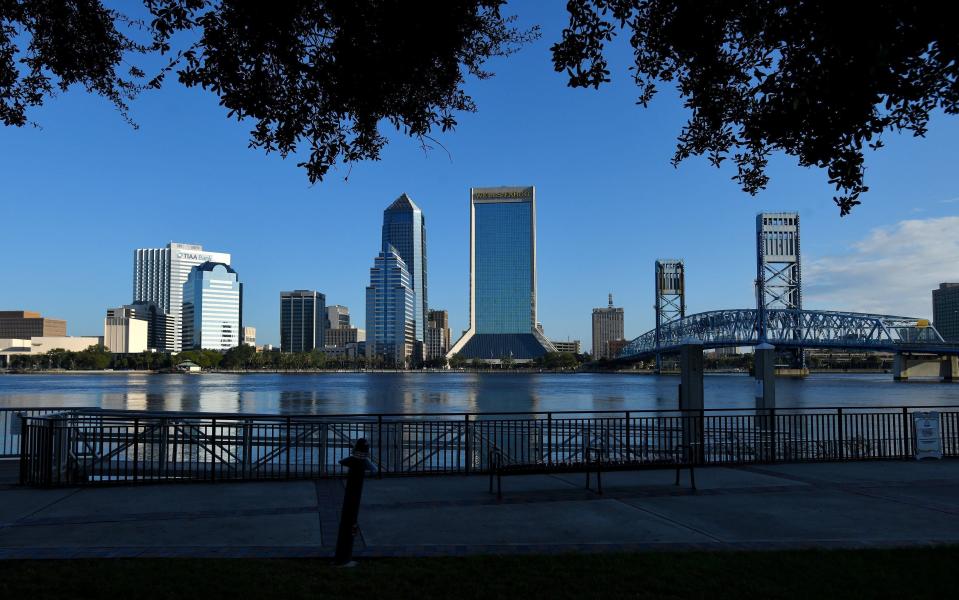 The downtown Jacksonville skyline.