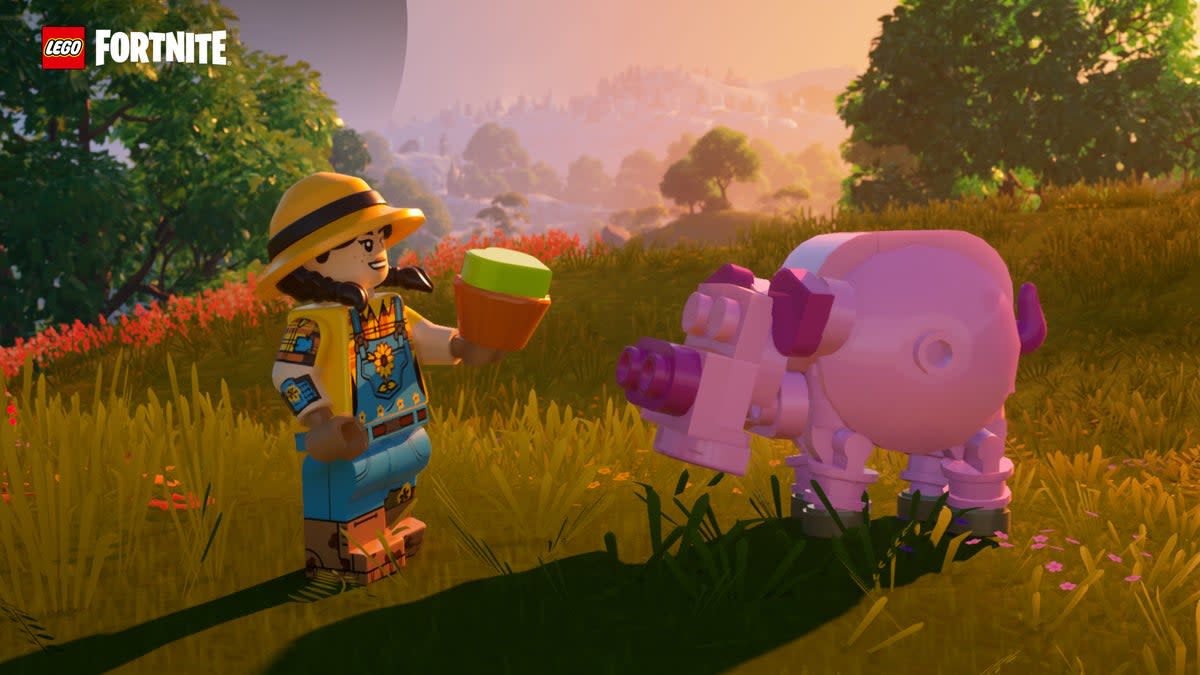 Lego Fortnite’s farm friends update lets you keep animals at your village (Epic Games)