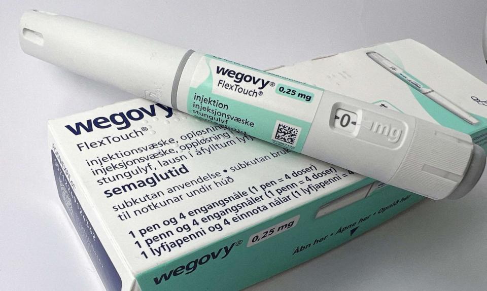 PHOTO: A 0.25 mg injection pen of Novo Nordisk's weight-loss drug Wegovy is shown in this photo illustration, Sept. 1, 2023. (Victoria Klesty/Reuters)