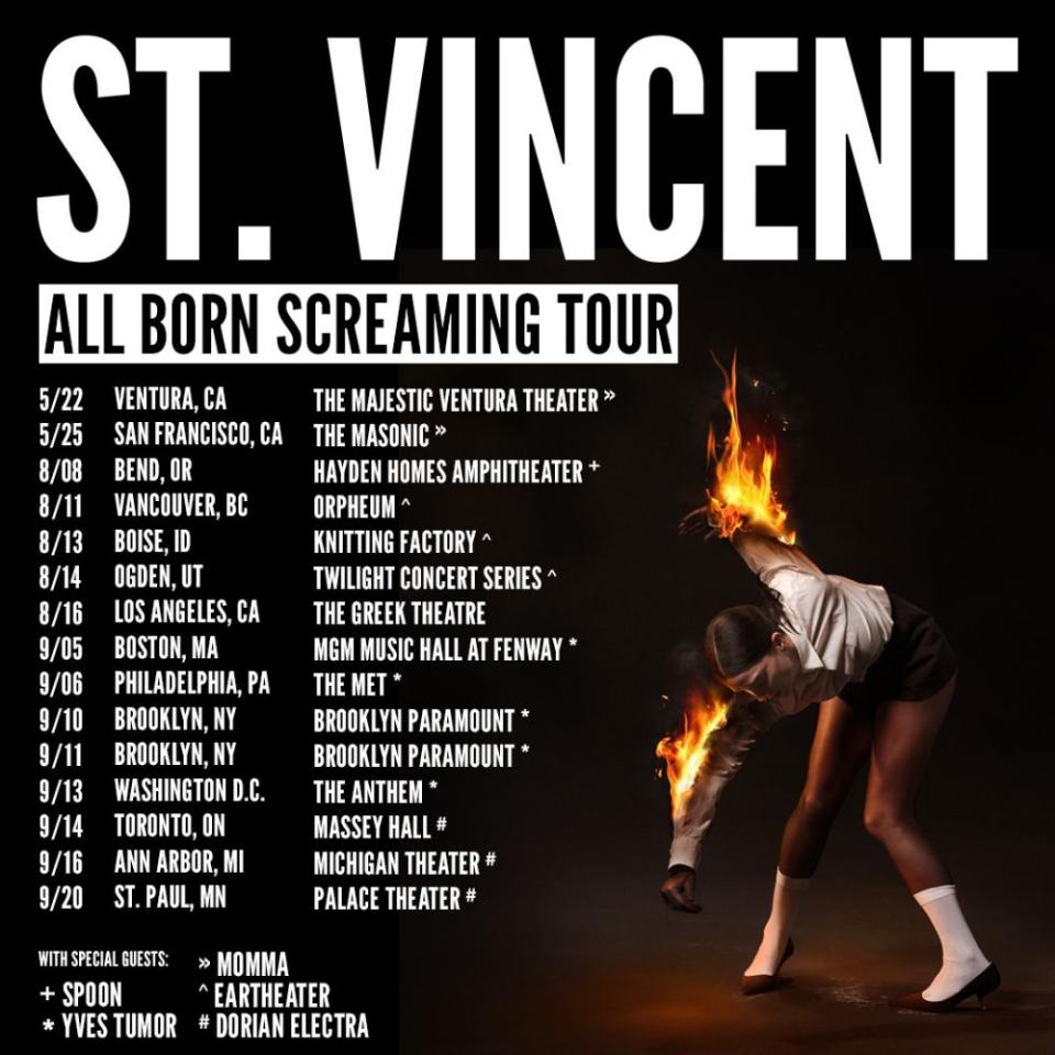 St. Vincent All Born Screaming Tour Dates 2024 Admat