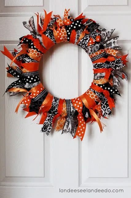 halloween wreaths ribbons