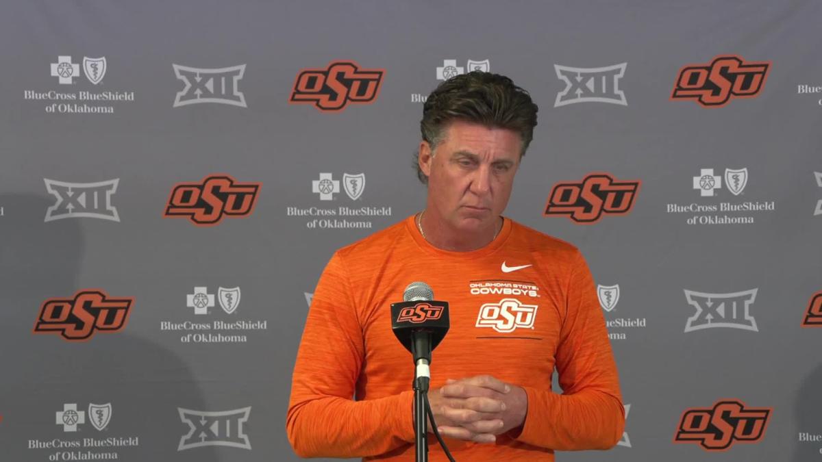 Oklahoma State football coach Mike Gundy talks about Dalton Cooper