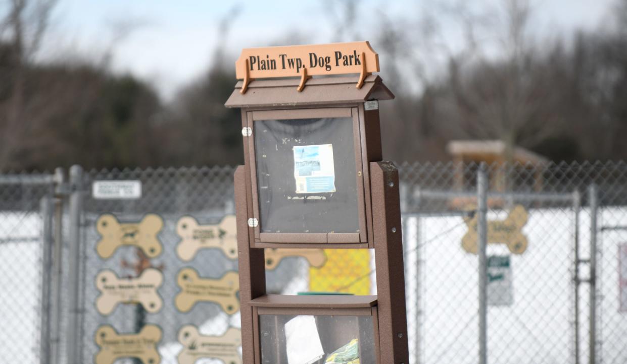 Plain Township Veterans Park Dog Park. Friday,  February 11, 2022.