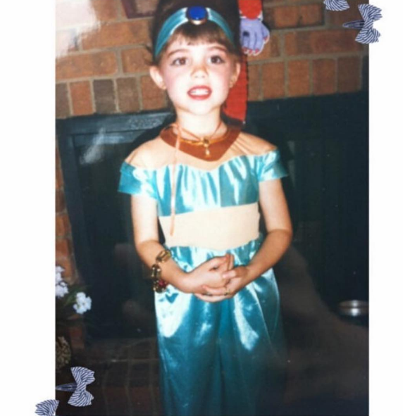 Can you guess which famous actress this adorable Princess Jasmine grew up to be?