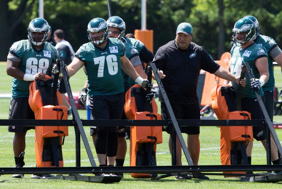 Former Eagles assistant line coach Eugene Chung