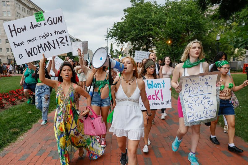 A White House abortion rights task force met Monday to announce new efforts to protect abortion on the 51st anniversary of the Roe v. Wade decision. File Photo by Jemal Countess/UPI