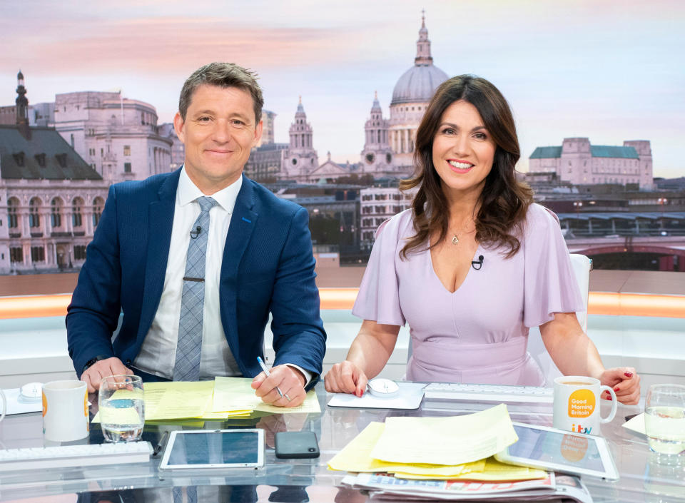 Ben Shephard is standing in for Piers Morgan on 'Good Morning Britain' with Susanna Reid. (ITV)