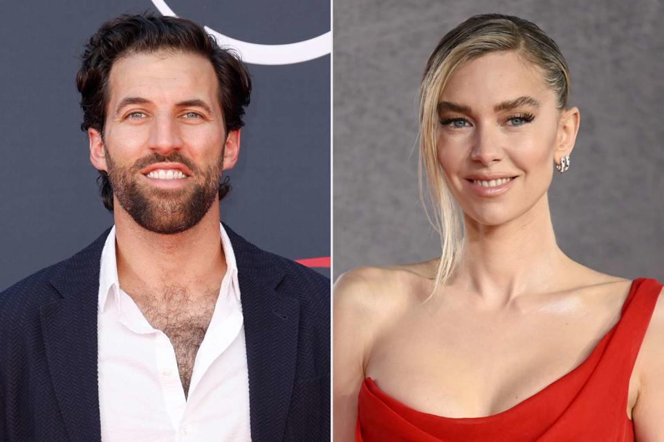 <p>Frazer Harrison/Getty, Karwai Tang/WireImage</p> Paul Rabil and Vanessa Kirby in 2023