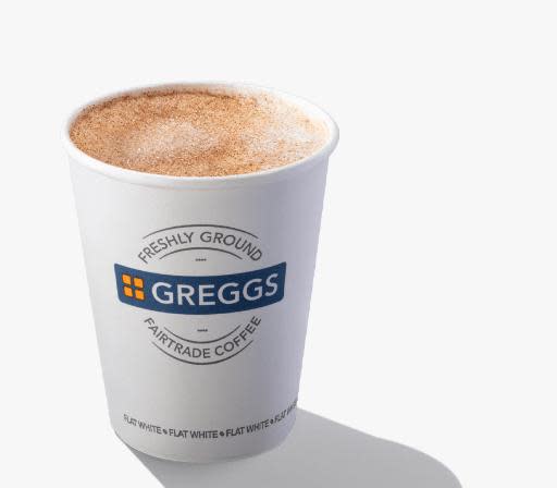 The Northern Echo: Greggs customers ,can enjoy two cinnamon flavoured coffees in its new menu offerings. ( Greggs)