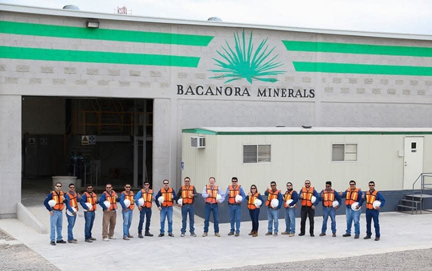 Staff at Bacanora Minerals