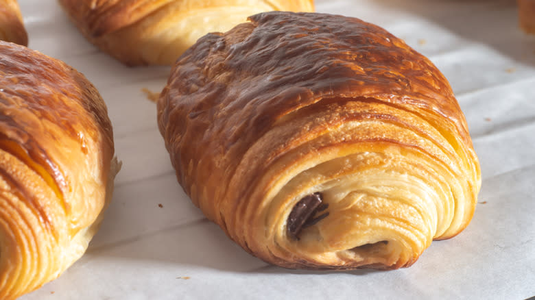 French bakery-style chocolate croissant