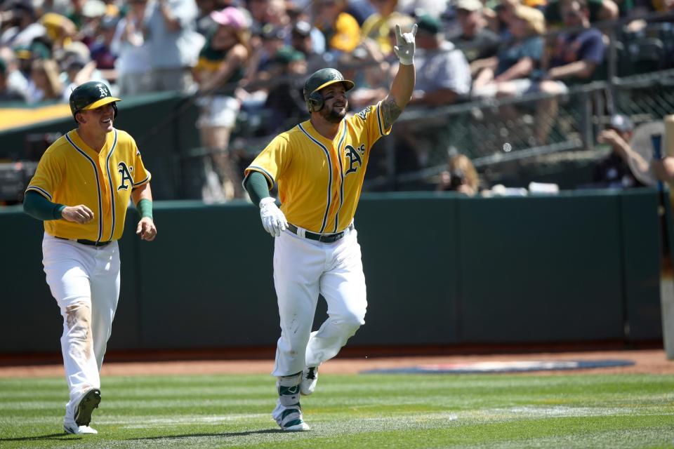 Yonder Alonso is slugging homers like never before this season. (AP)