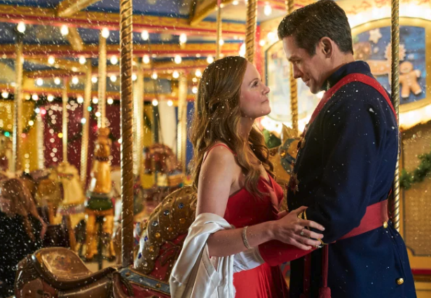 rachel boston and neal bledsoe in a christmas carousel