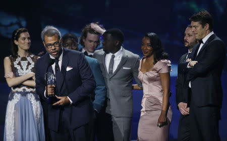 23rd Critics’ Choice Awards – Show – Santa Monica, California, U.S., 11/01/2018 – Director Jordan Peele accepts the award for Best Sci-Fi Film for "Get Out." REUTERS/Mario Anzuoni