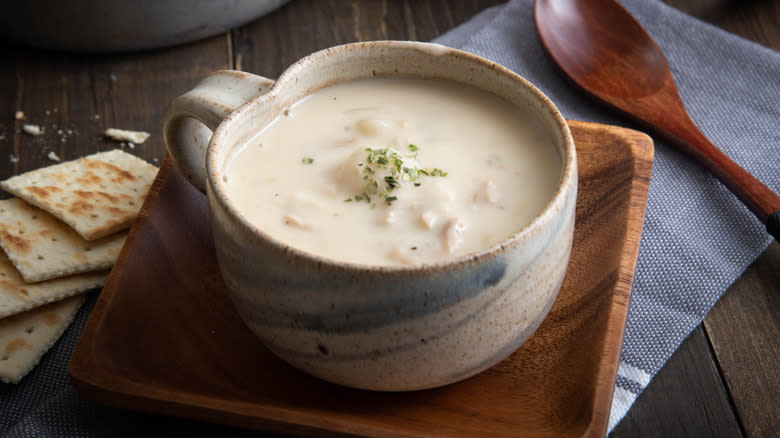 New England clam chowder