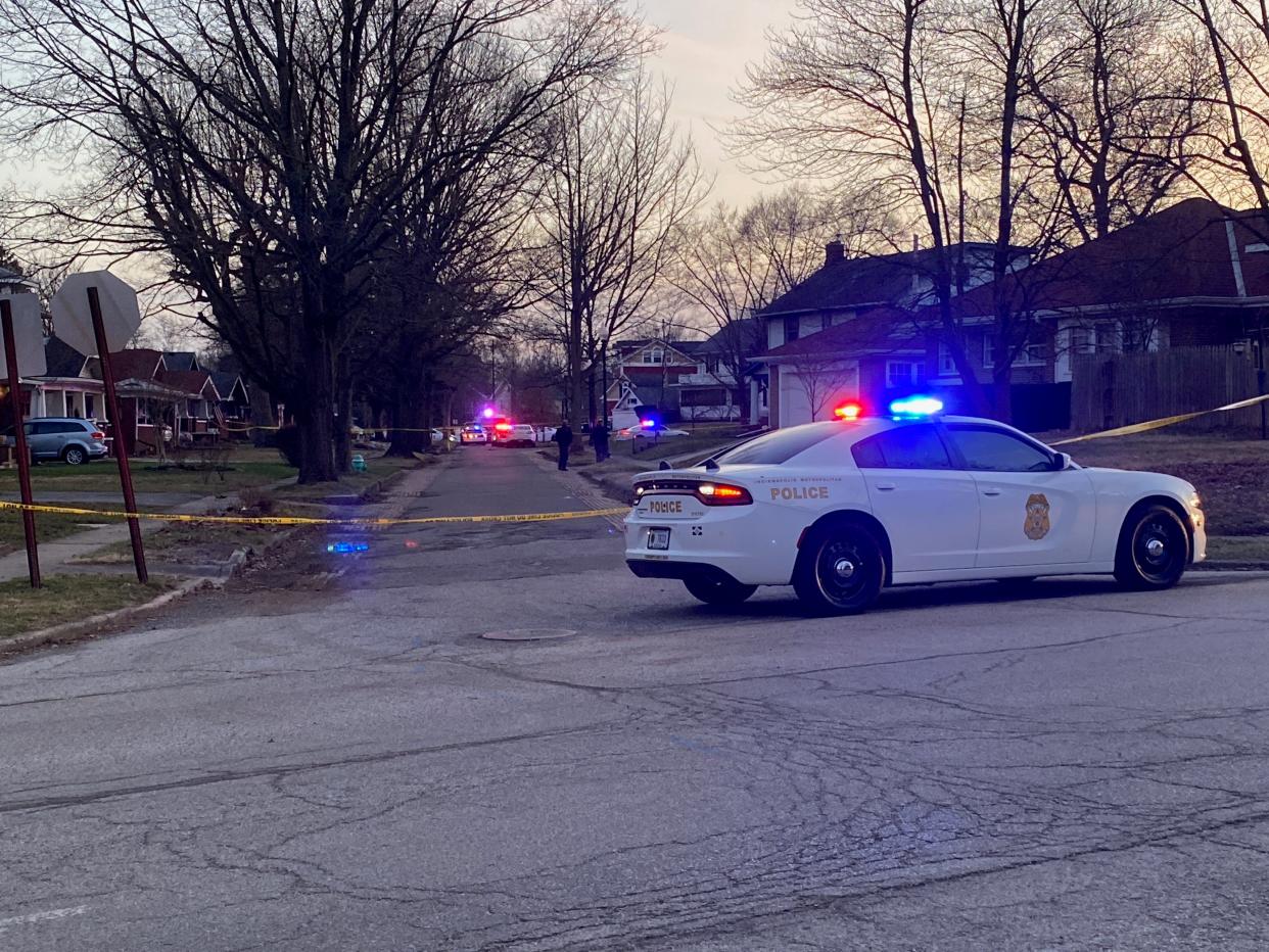 Indianapolis police were involved in a shooting Saturday, Feb. 25, 2023 in the 300 block of Poplar Road on the city’s east side.