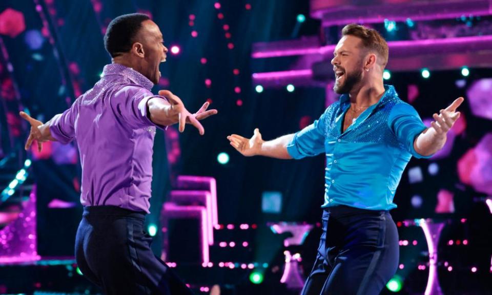 John Whaite and his dance partner Johannes Radebe on Strictly Come Dancing